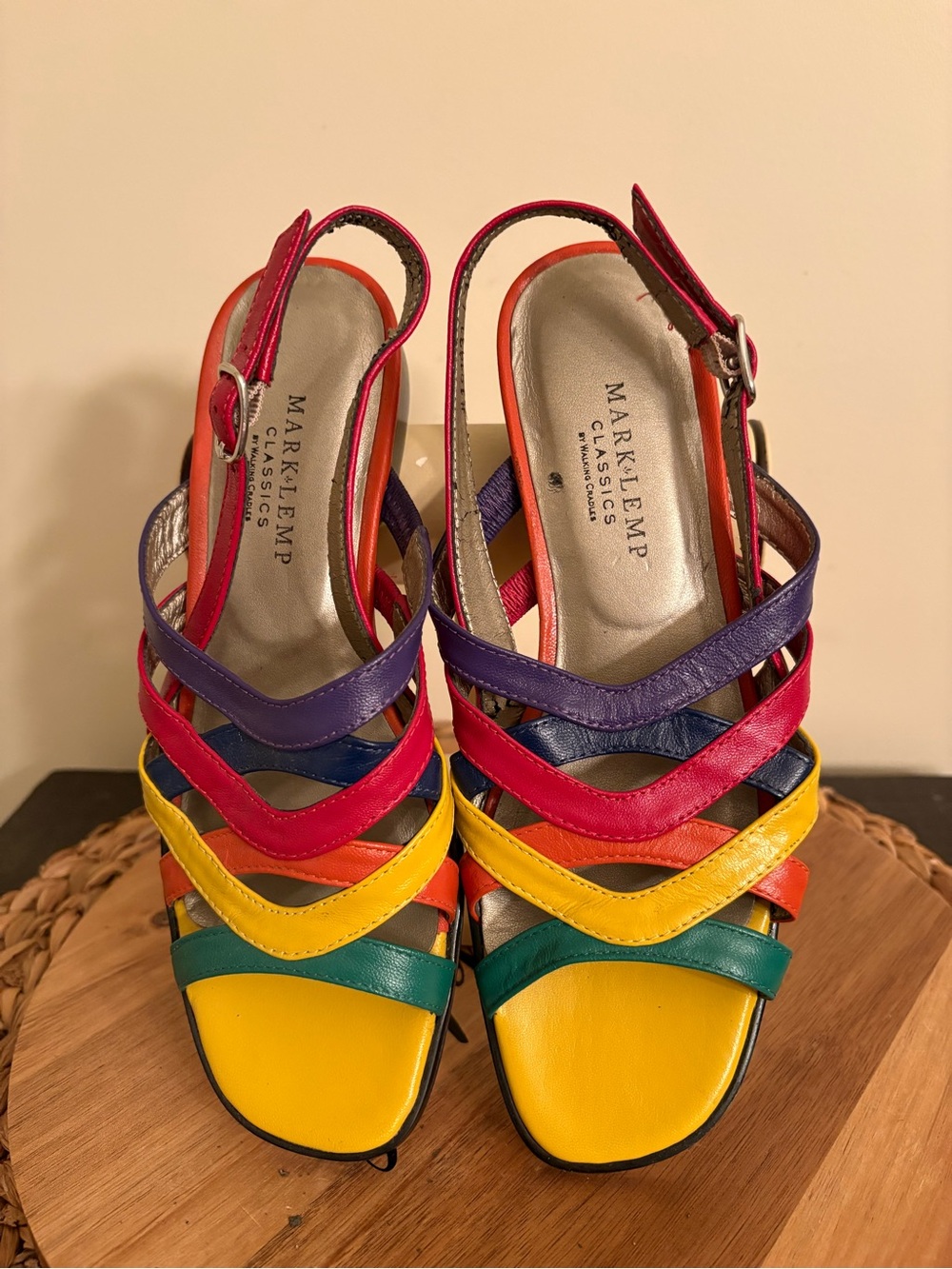 Walking Cradles Multicolor Strappy Leather Sandals